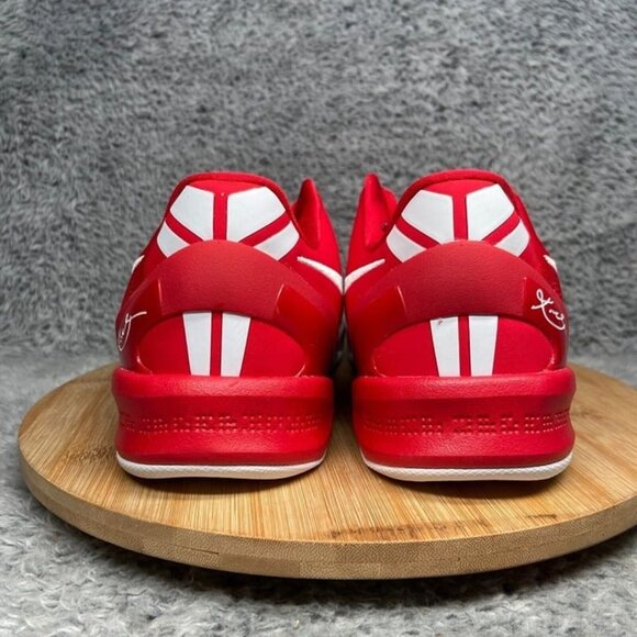 Nike Kobe 8 (GS) University Red White Size 6.5Y = 8 Women Basketball FN0266-601 - Picture 6 of 9